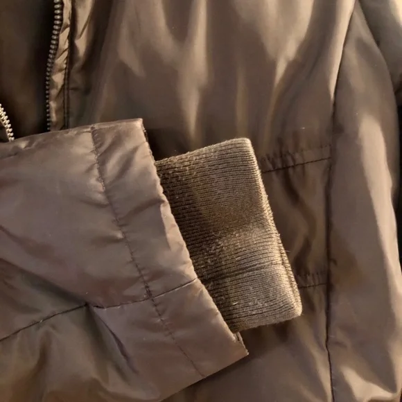 Via Spiga brown puffer jacket removable fox fur hood, Small - Picture 6 of 8